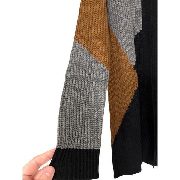 FORTUNE + IVY Colorblock Open Front Long Line Cardigan NWOT Medium - Picture 5 of 10